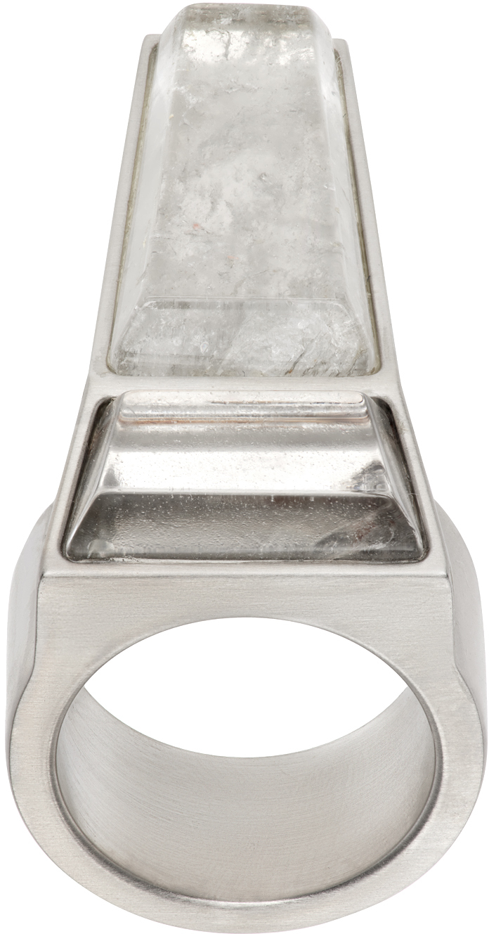 Silver Porterville Crystal Trunk Ring