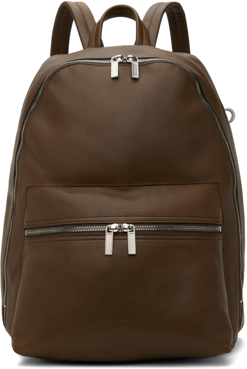 Brown Porterville Soft Grain Cow Leather Backpack