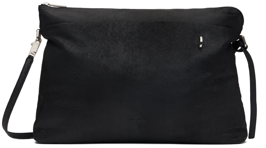 【関税込み】Rick Owens ブラック Porterville Adri バッグ Black Porterville Blistered Big Adri Bag by Rick Owens on Sale