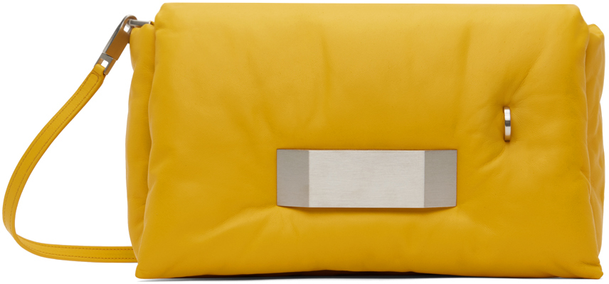 Rick Owens Yellow Porterville Big Pillow Griffin Bag In 12 Lemon