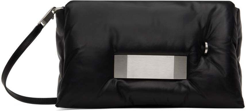 Rick Owens Black Porterville Big Pillow Griffin Bag In 09 Black