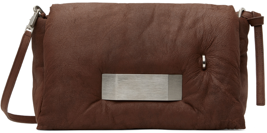 Shop Rick Owens Brown Porterville Big Pillow Griffin Bag In 93 Throat