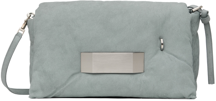 Shop Rick Owens ブルー ビッグ Porterville Pillow Griffin バッグ In 36 Pale Blue