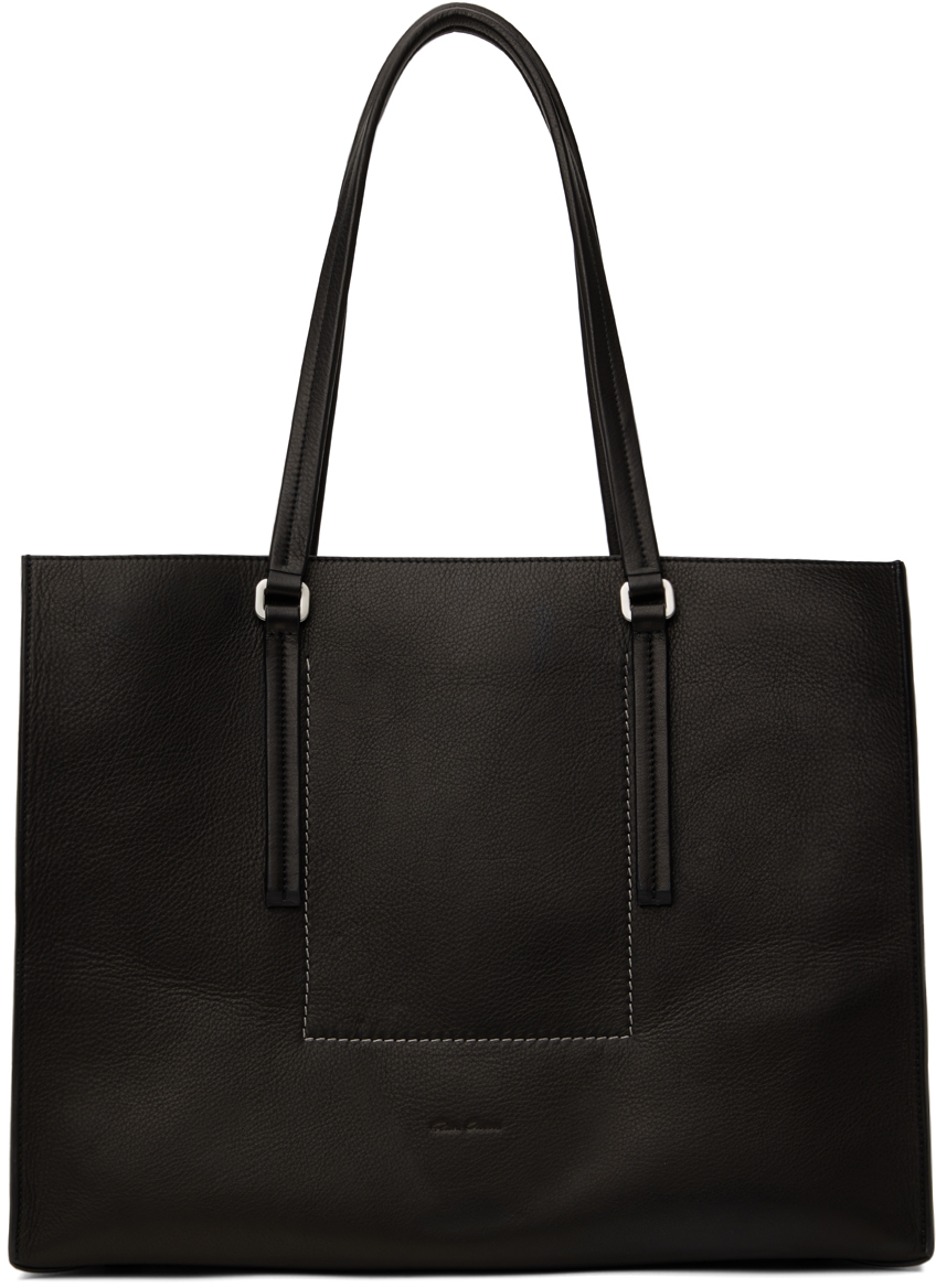 Rick Owens: ブラック Porterville Edith トートバッグ | SSENSE 日本