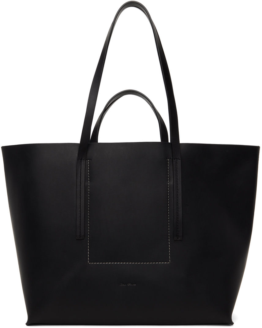 Rick Owens: Black Porterville Medium Shopper Tote | SSENSE