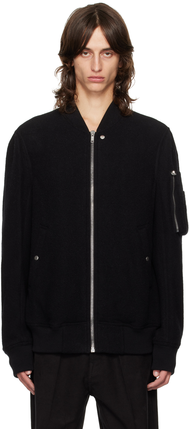 Shop Rick Owens Black Porterville Classic Flight Bomber Jacket In 09 Black