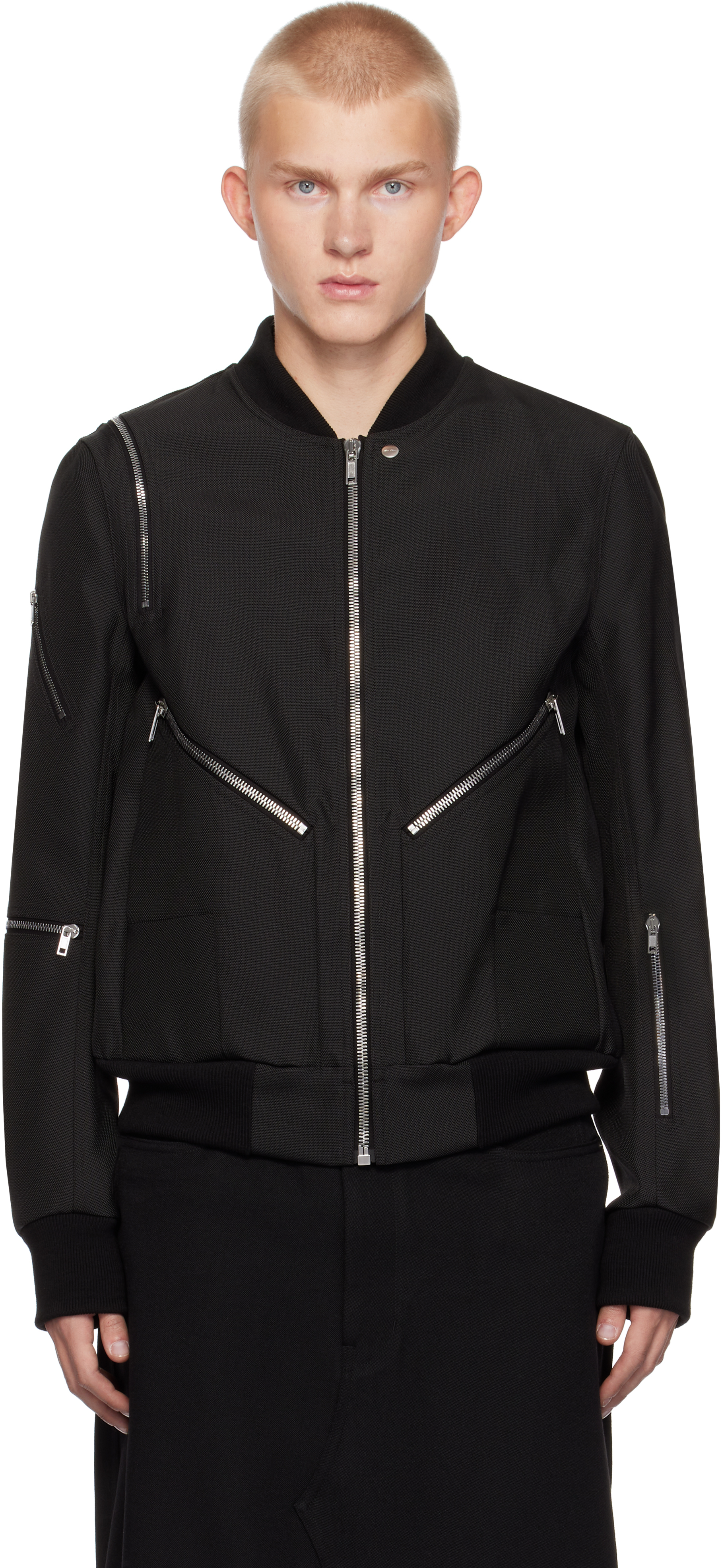 Rick Owens Black Porterville Headon Flight Bomber Jacket In 09 Black