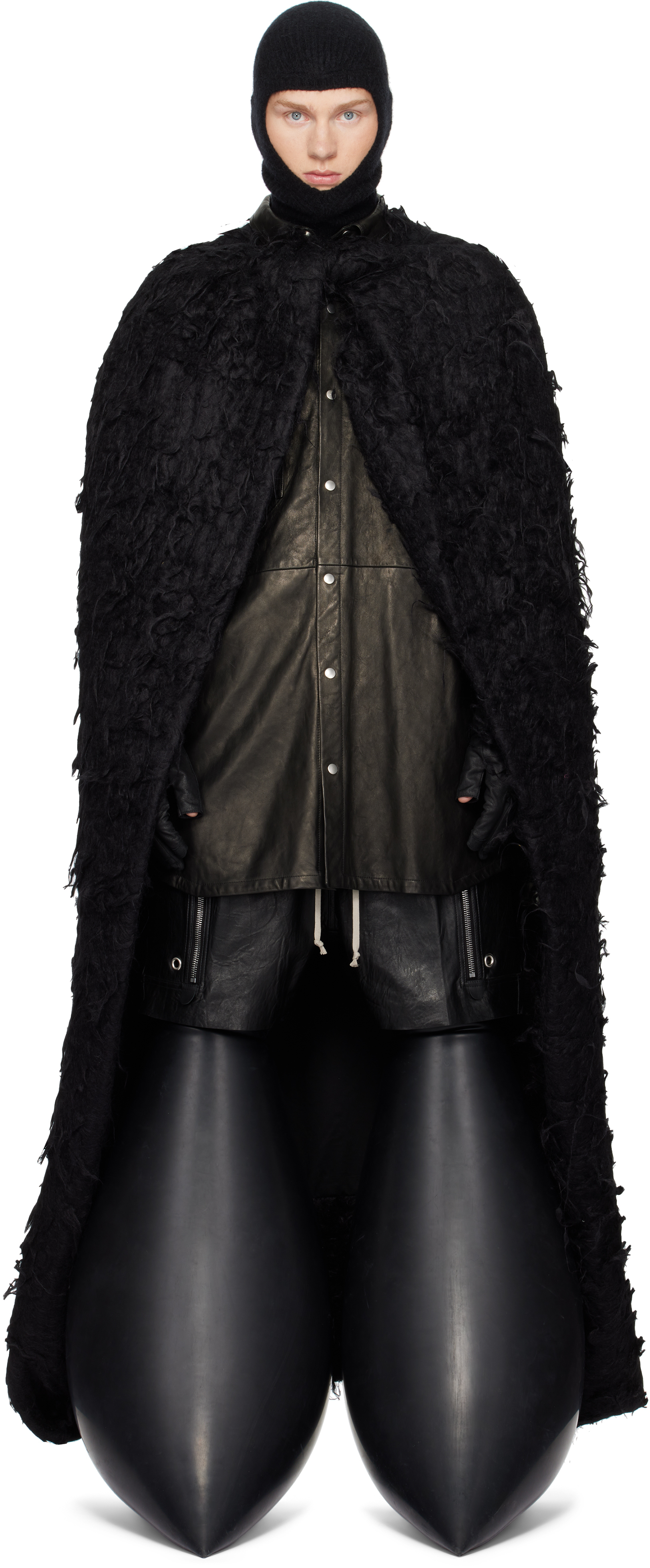 Black Porterville Masto Cape Coat