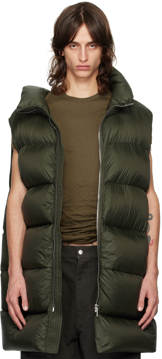 Shop Rick Owens Green Porterville Flight Down Vest In 75 Forest