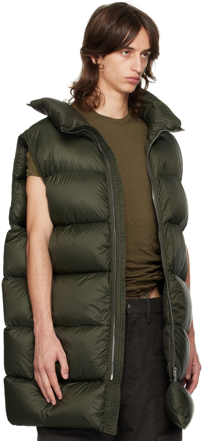 Rick Owens Green Porterville Flight Down Vest In 75 Forest