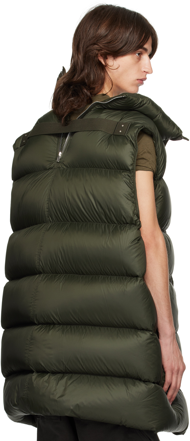 Rick Owens Green Porterville Flight Down Vest In 75 Forest