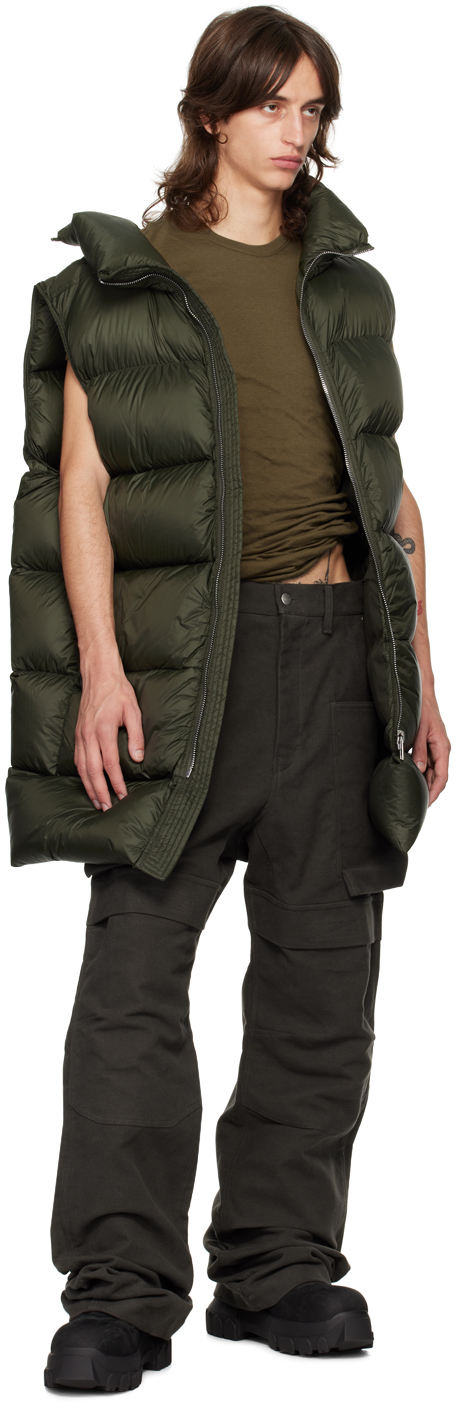 Rick Owens Green Porterville Flight Down Vest In 75 Forest