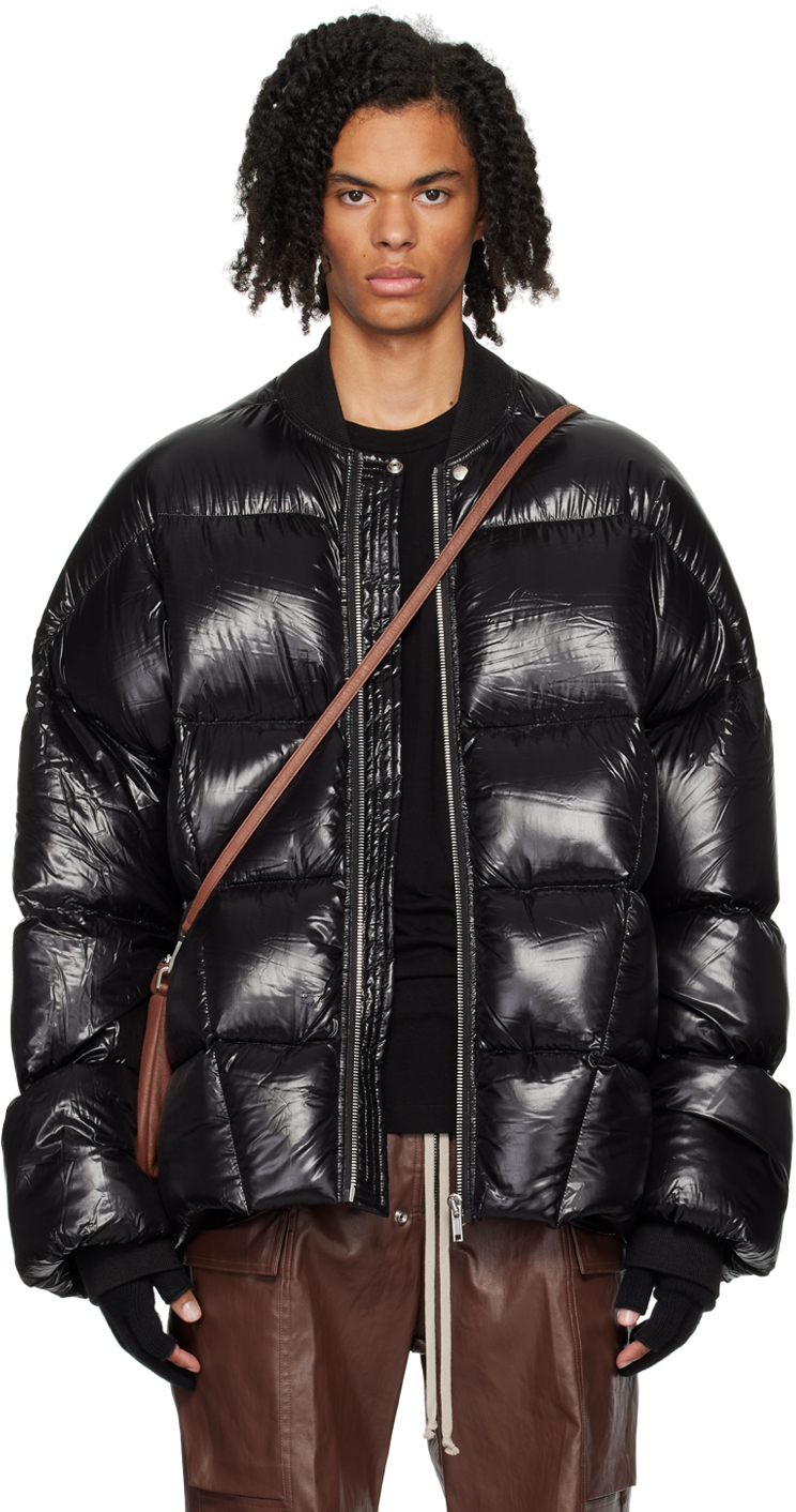 Shop Rick Owens Black Porterville Flight Down Jacket In 09 Black