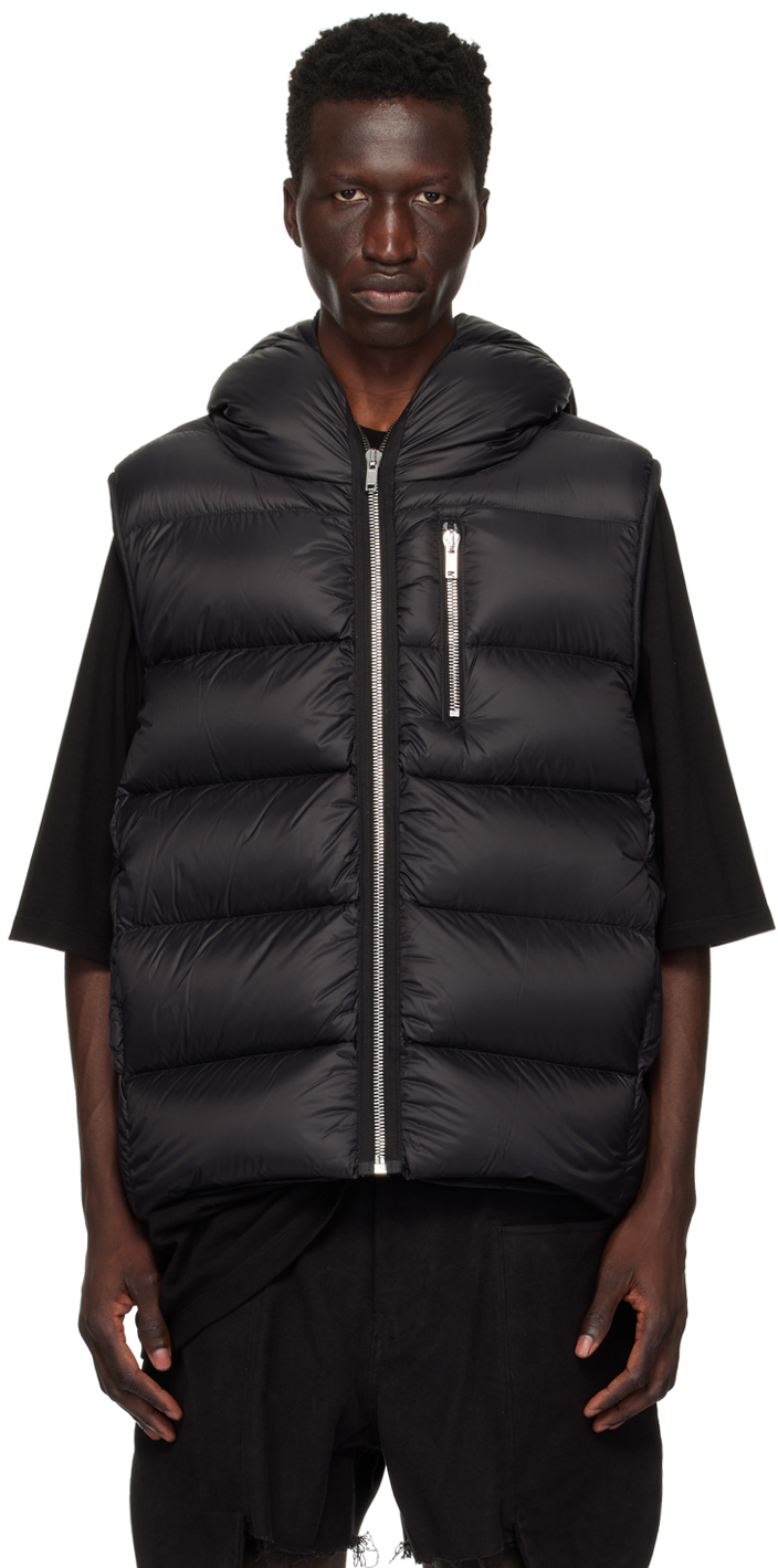 Shop Rick Owens Black Porterville Sealed Down Vest In 09 Black