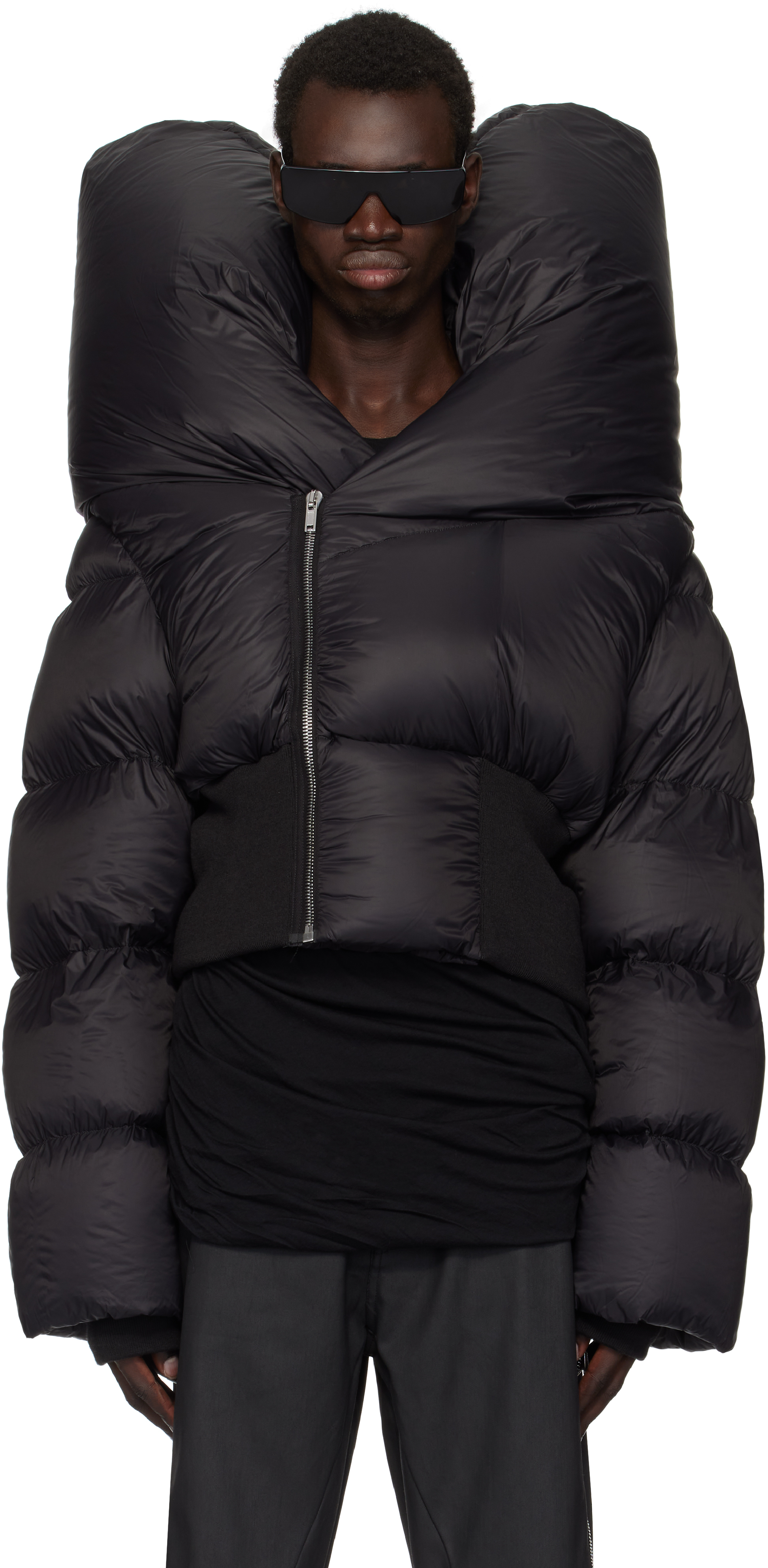 Shop Rick Owens Black Porterville Anubis Down Jacket In 09 Black