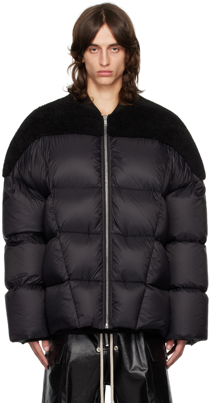 Black Porterville Flight Shearling Down Jacket