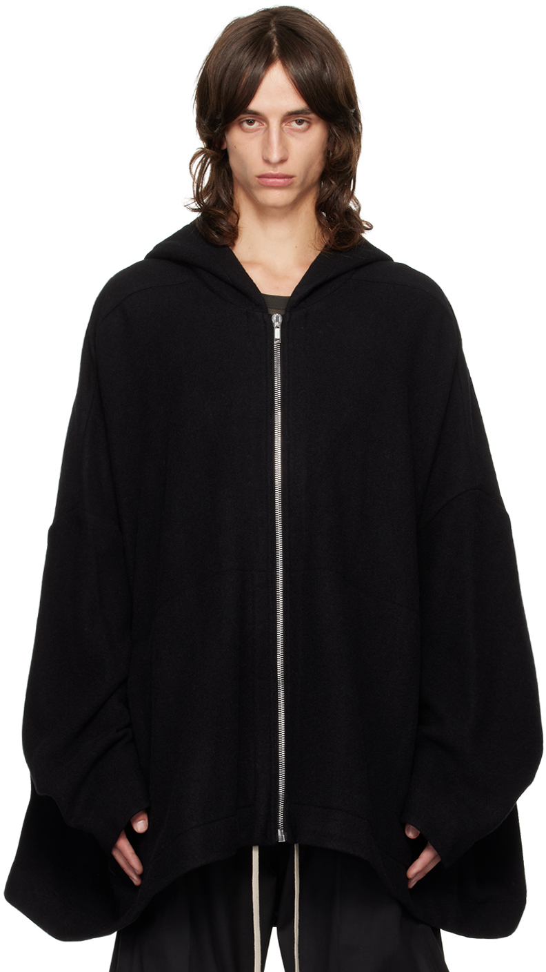 Shop Rick Owens Black Porterville Jumbo Hooded Peter Jacket In 09 Black