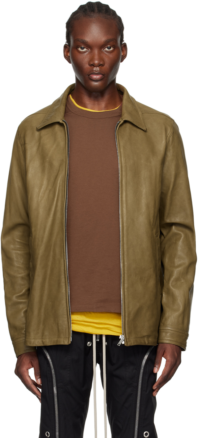 Khaki Porterville Brad Leather Jacket