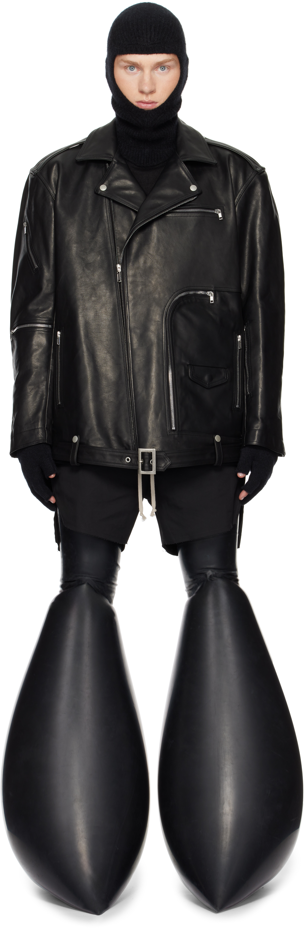 Black Porterville Jumbo Bauhaus Stooges Leather Jacket