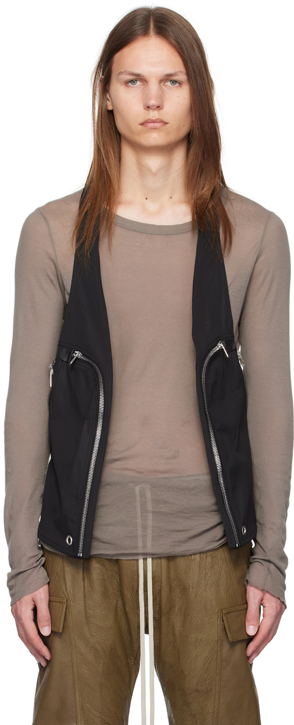 Shop Rick Owens Black Bauhaus Vest In 09 Black