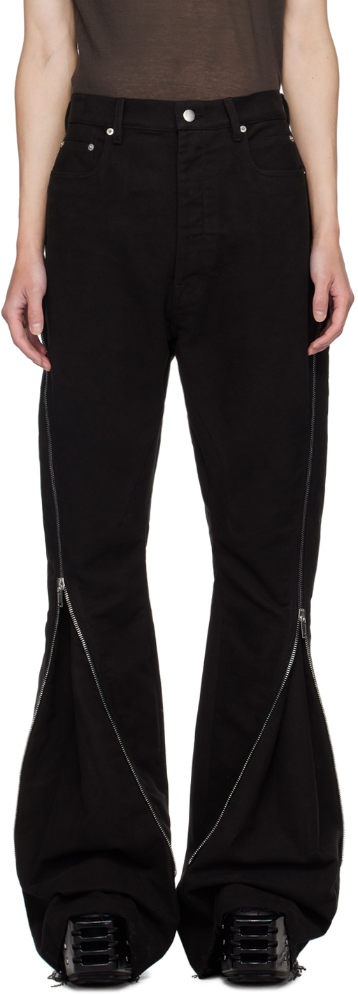 Shop Rick Owens Black Porterville Bolan Banana Jeans In 09 Black