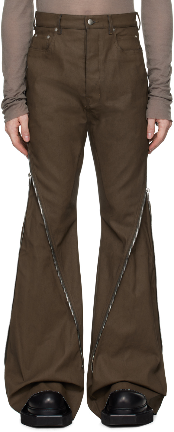 Khaki Porterville Bolan Banana Jeans by Rick Owens on Sale
