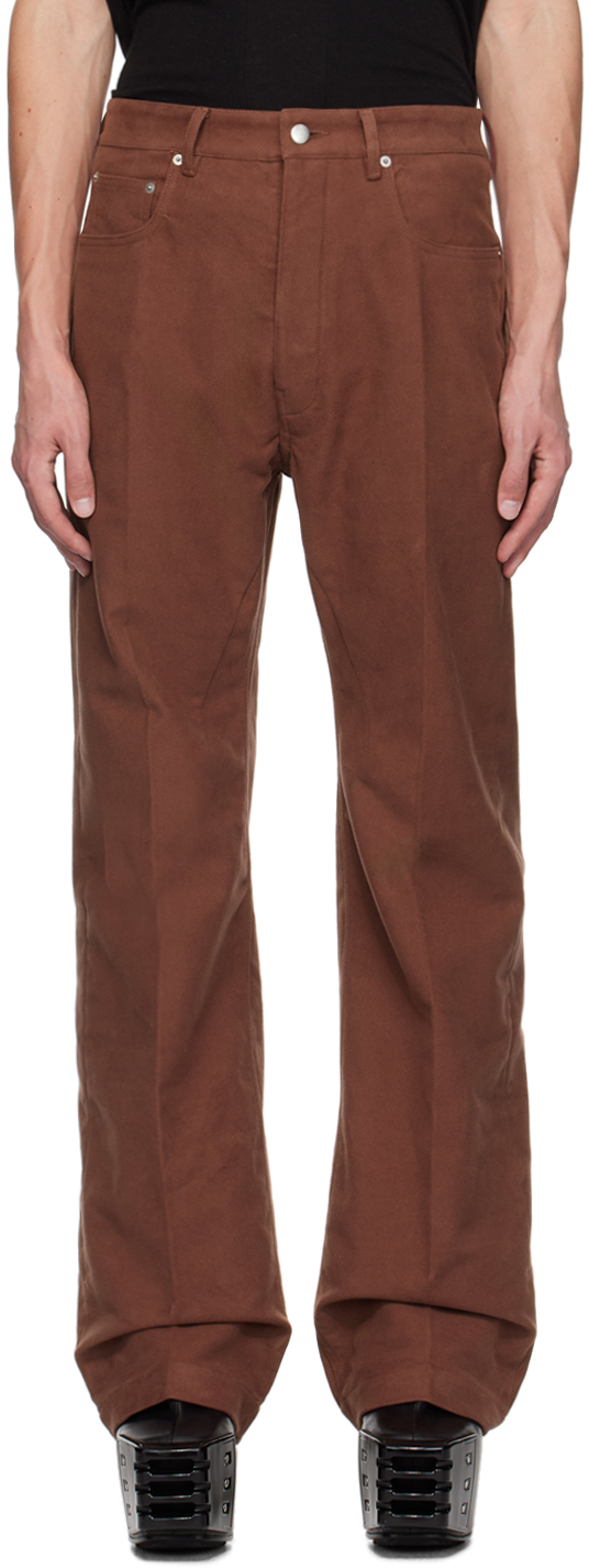 RICK OWENS Porterville Geth ジーンズ Shop Black Porterville Double Knee Geth Cut Jeans on Sale at