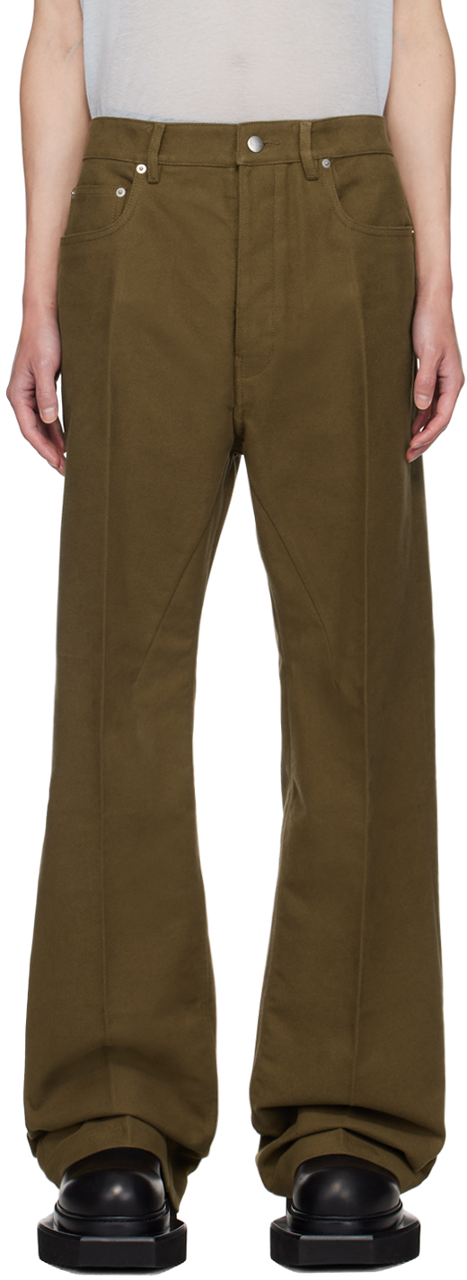 Shop Rick Owens Khaki Porterville Geth Jeans In 35 Bean