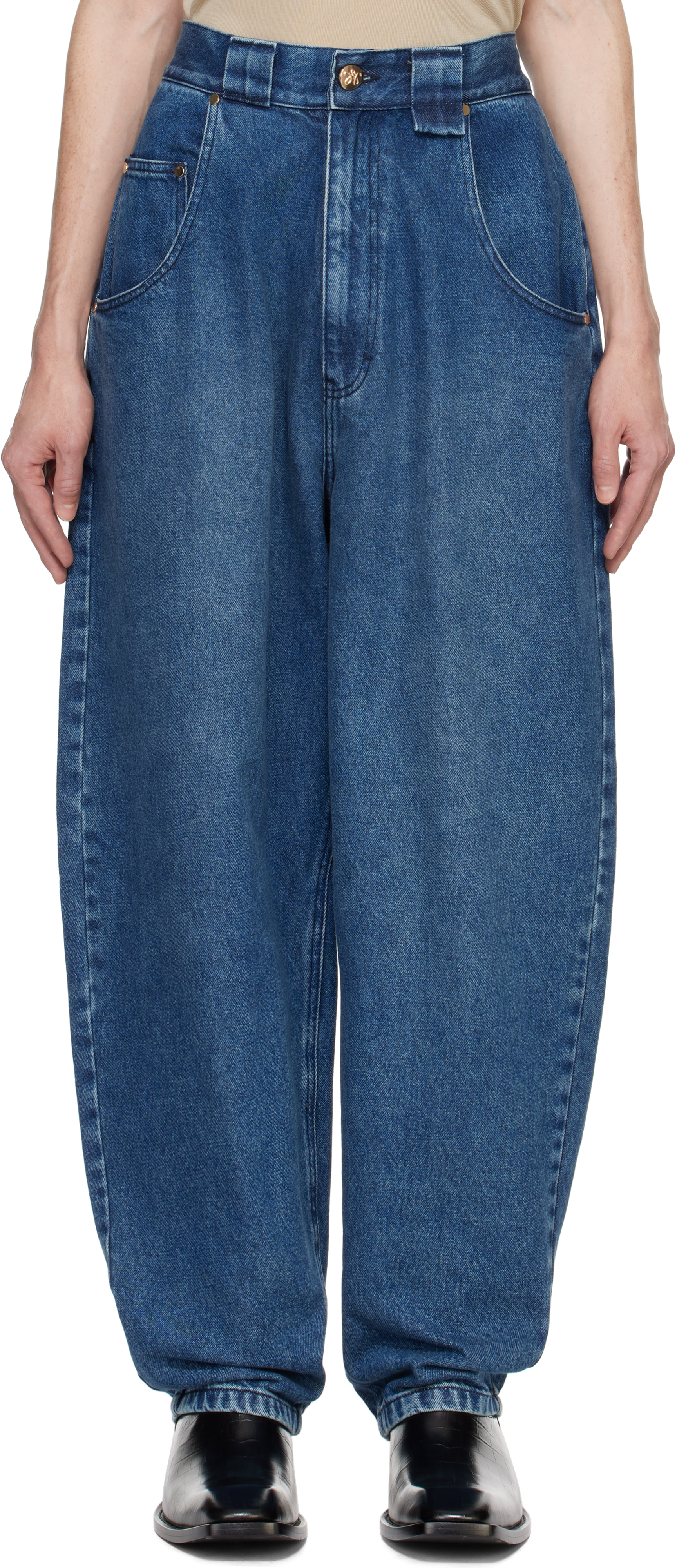 Blue Bad Boy Jeans by WILLY CHAVARRIA on Sale
