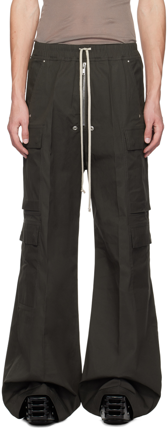 Shop Rick Owens Gray Cargobelas Cargo Pants In 78 Drkdust