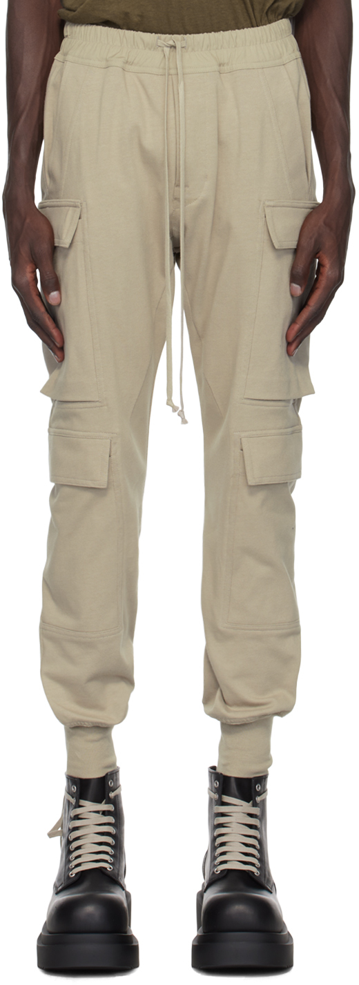 Rick Owens Off-white Porterville Mastodon Megacargo Cargo Pants In 08 Pearl