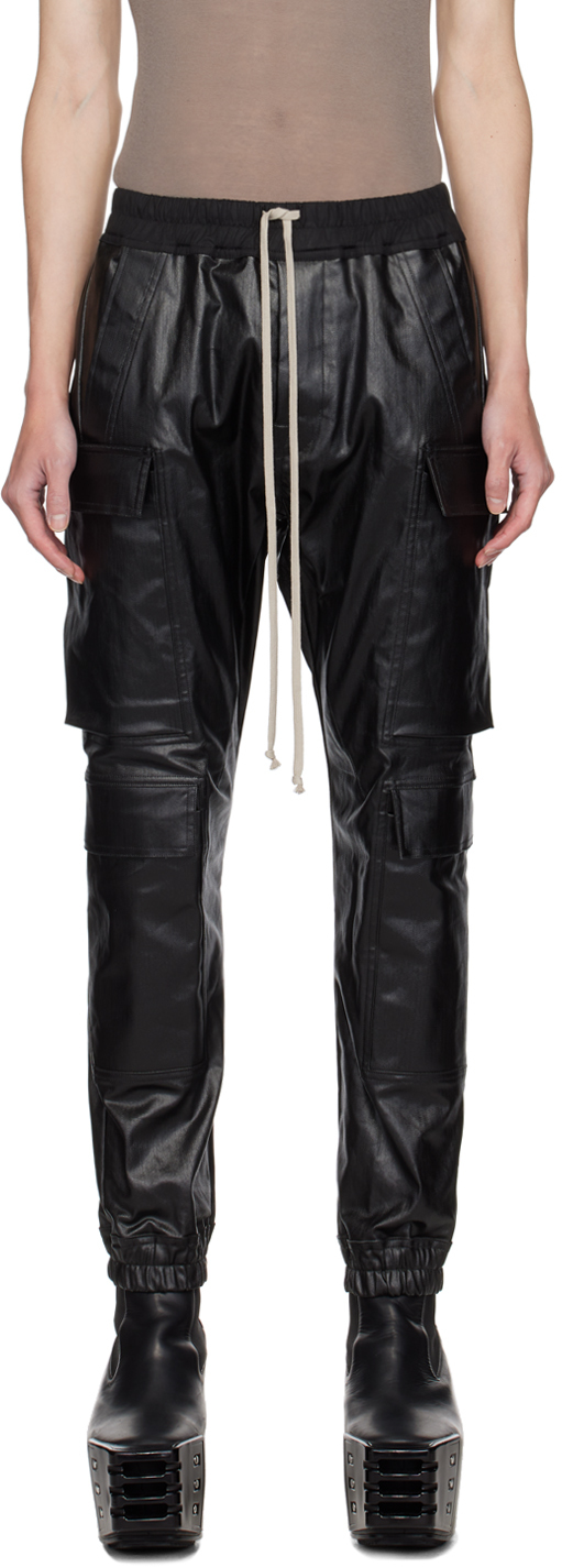 Shop Rick Owens Black Porterville Mastodon Megacargo Cargo Pants In 09 Black