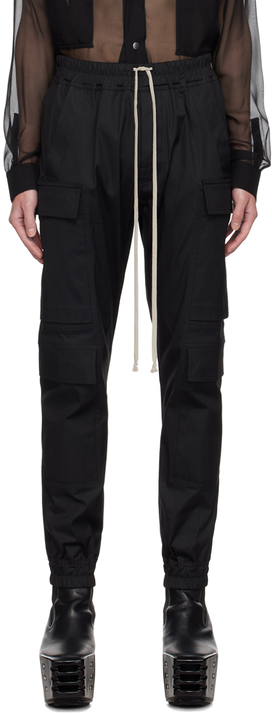 Shop Rick Owens Black Porterville Mastodon Megacargo Cargo Pants In 09 Black