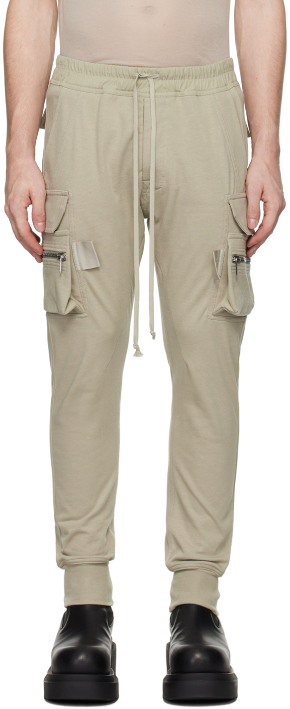 Rick Owens Off-white Porterville Mastodon Cargo Pants In 08 Pearl