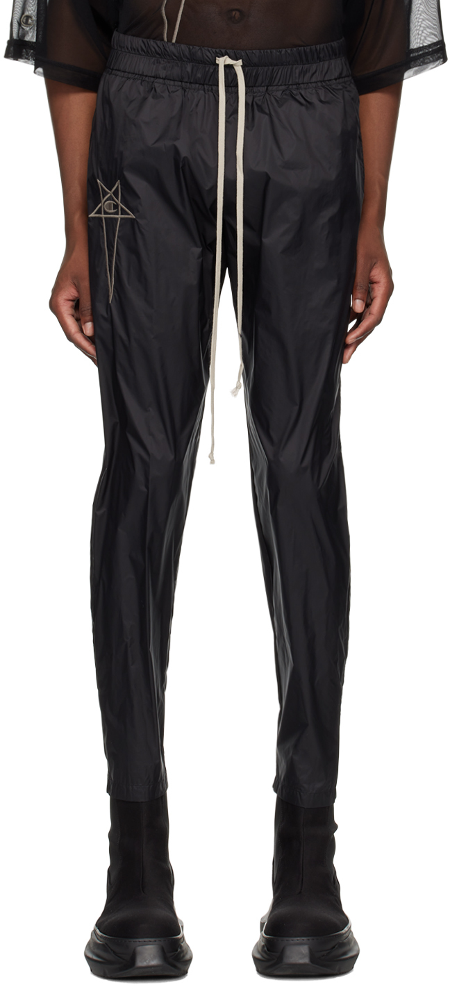 Shop Rick Owens Black Champion Edition Sweatpants In 09 Black