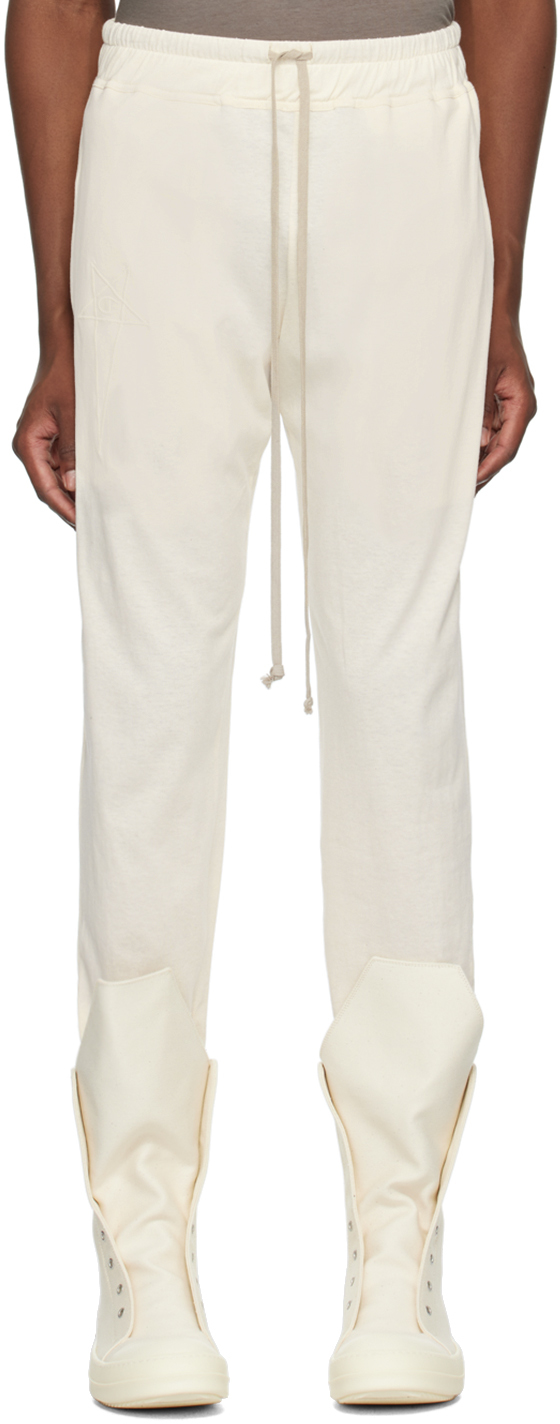 Shop Rick Owens Off-white Champion Edition Sweatpants In 21 Natural
