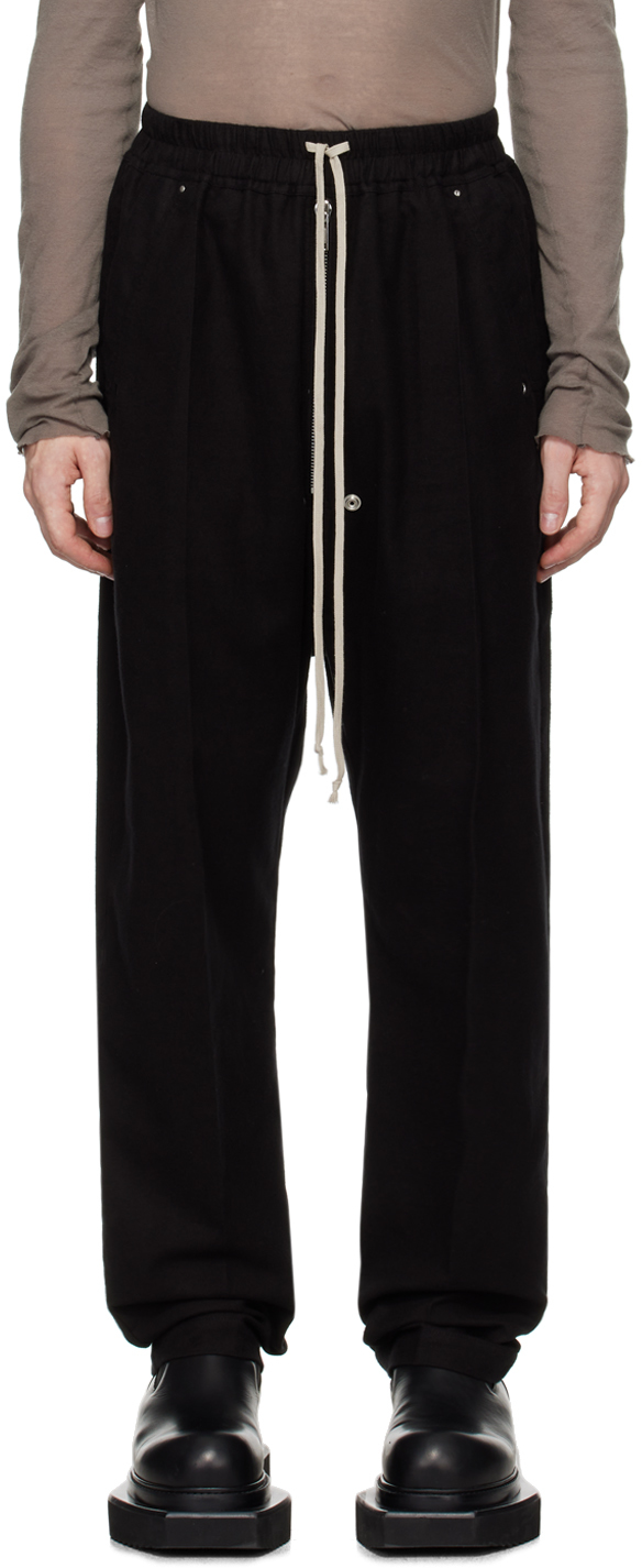 Rick Owens Black Porterville Bela Trousers In 09 Black