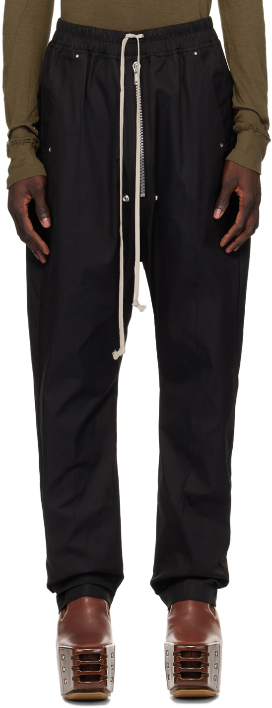 Rick Owens Black Porterville Bela Trousers In 09 Black