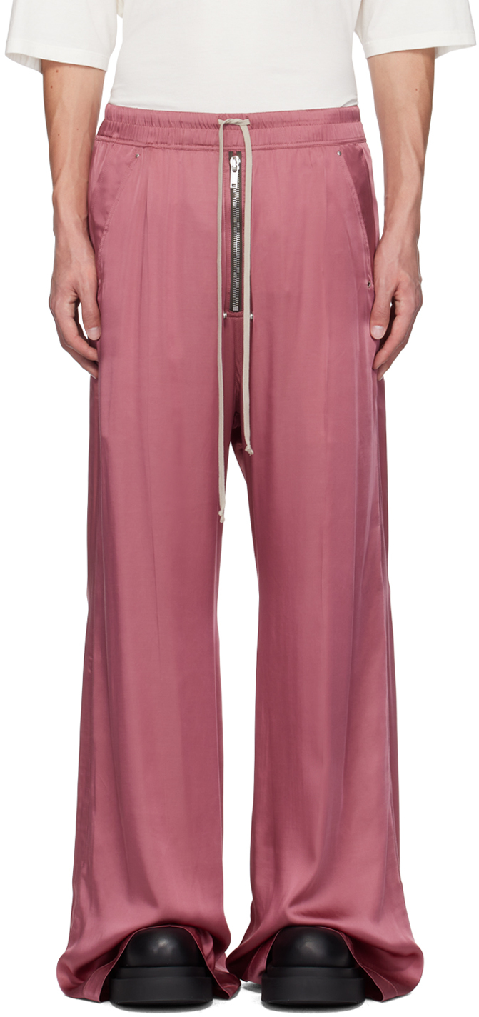 Shop Rick Owens Pink Porterville Wide Bela Trousers In 23 Thulian