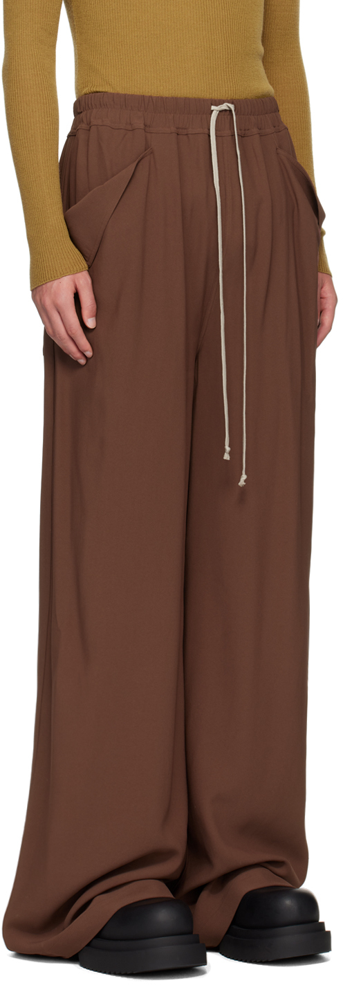 Rick Owens Brown Porterville Lido Trousers In 93 Throat
