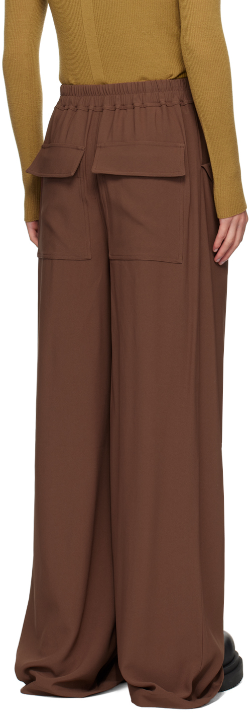 Rick Owens Brown Porterville Lido Trousers In 93 Throat