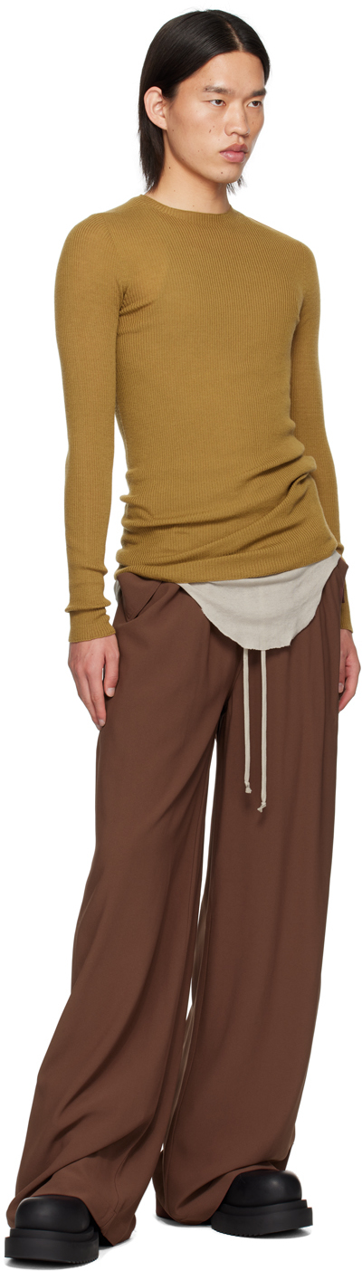 Rick Owens Brown Porterville Lido Trousers In 93 Throat