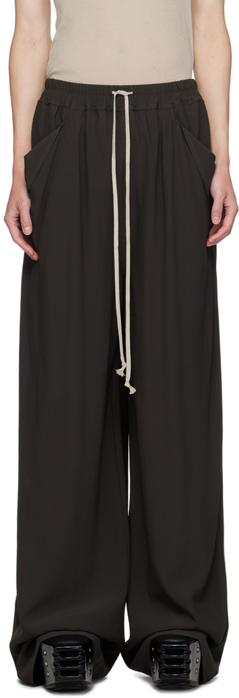 Shop Rick Owens Gray Porterville Lido Trousers In 78 Drkdust