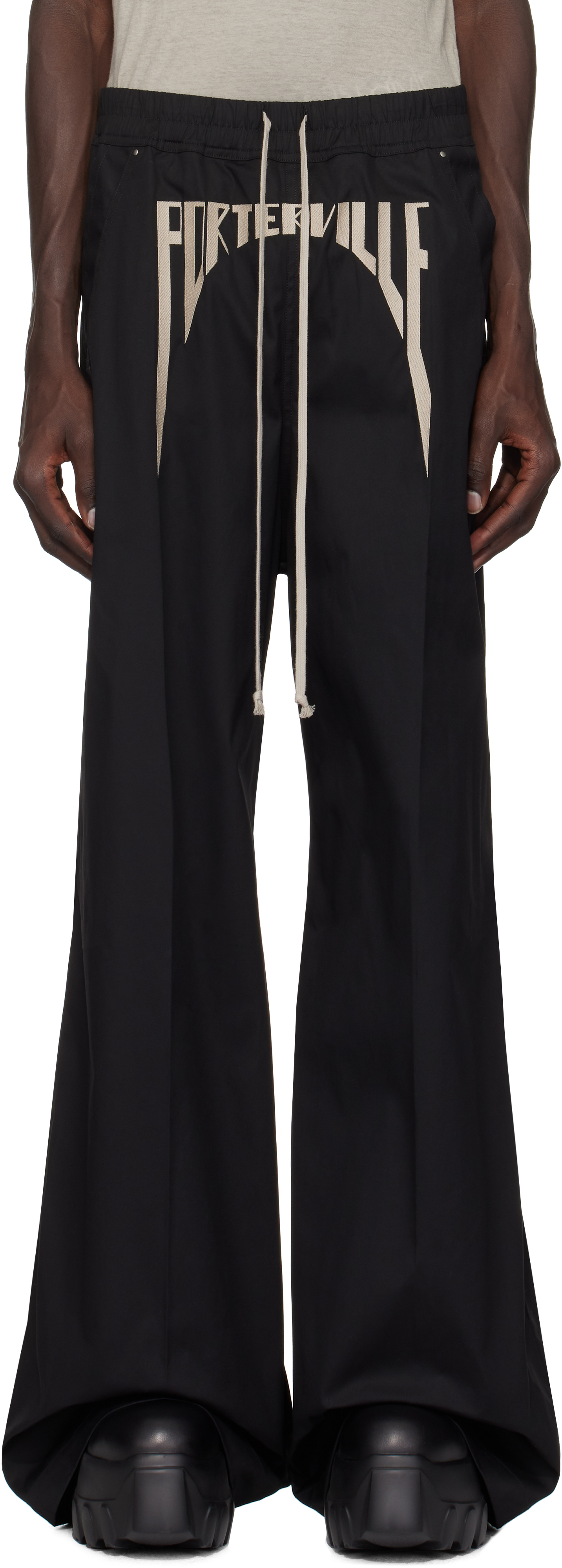 Black Porterville Wide Bela Trousers