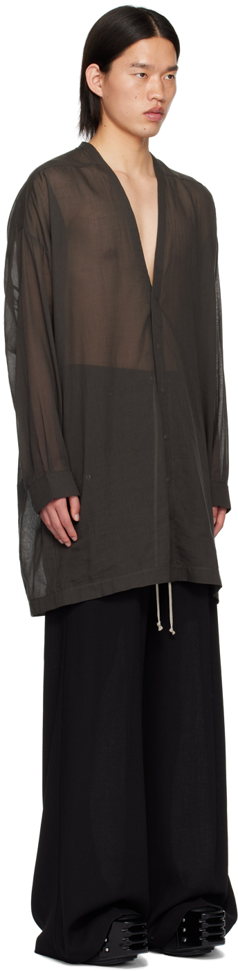 RICK OWENS GRAY PORTERVILLE LARRY SHIRT