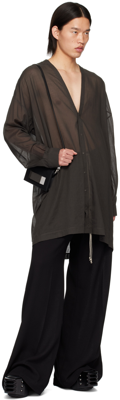 RICK OWENS GRAY PORTERVILLE LARRY SHIRT