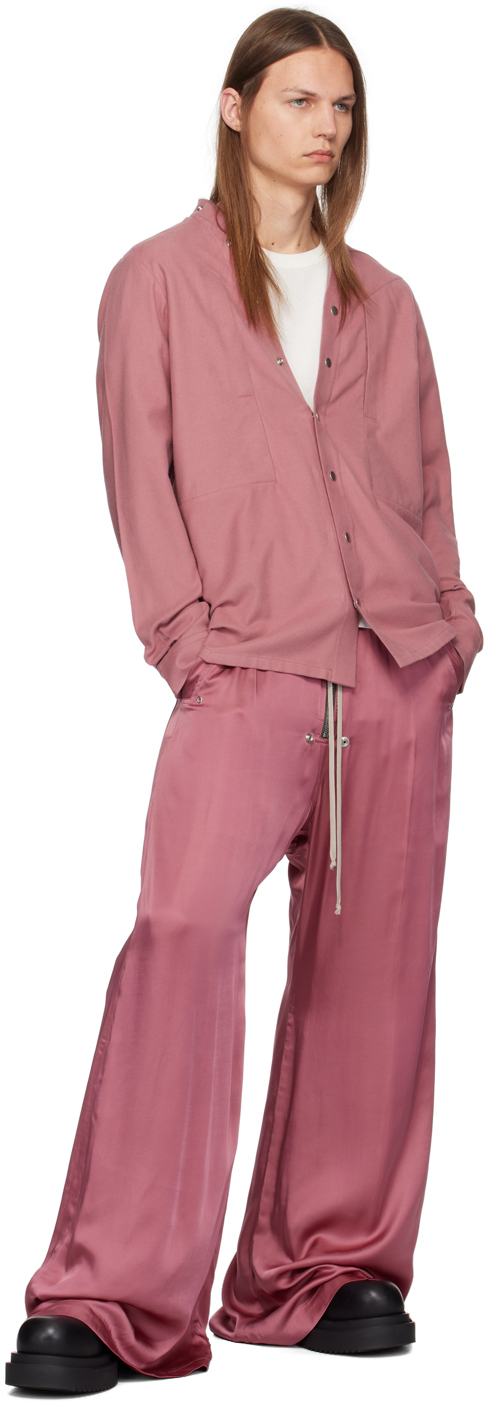 Rick Owens Pink Porterville Larry Fogpocket Long Sleeve Shirt In 23 Thulian