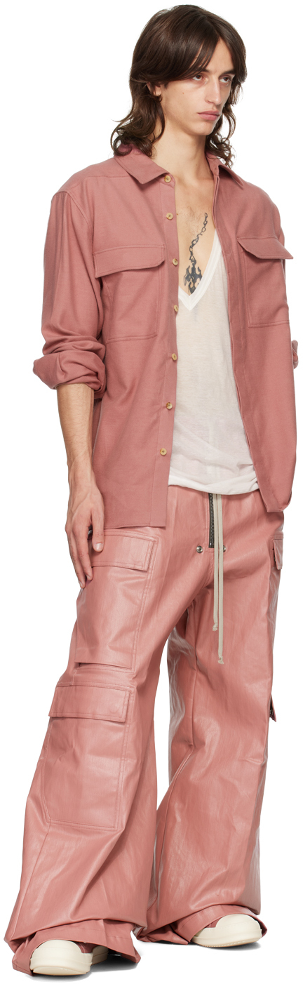 Rick Owens Pink Porterville Soft Shirt In 23 Thulian