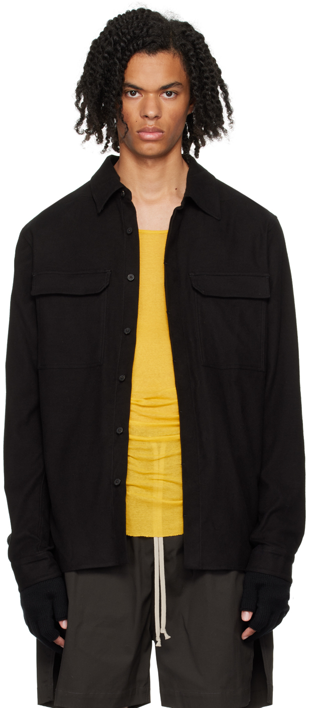 Shop Rick Owens Black Porterville Work Shirt In 09 Black