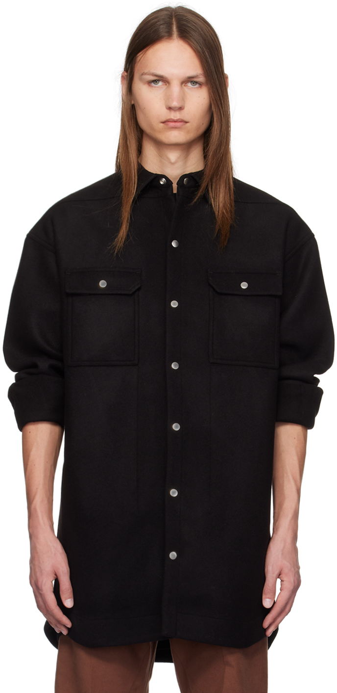 Black Porterville Melton Outer Shirt